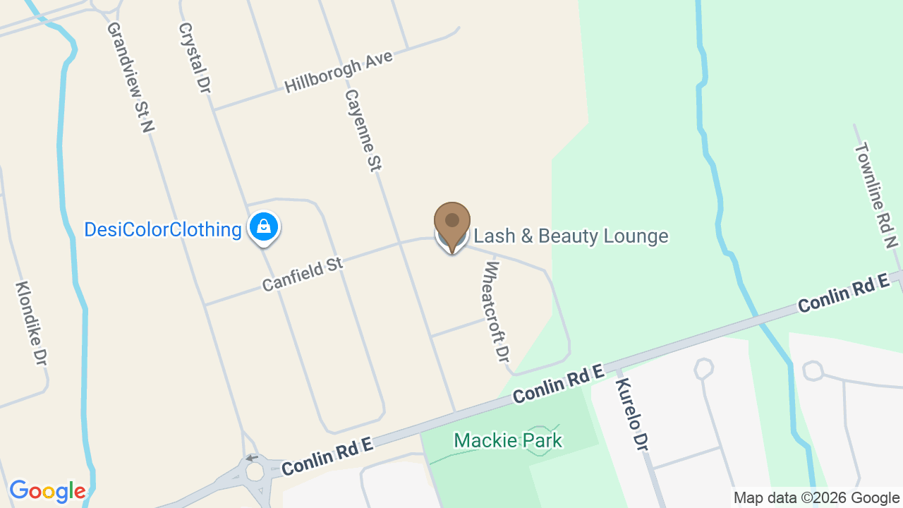 Map showing where Lash and Beauty Lounge is